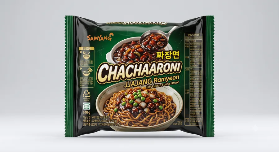 Jjajang — Korean-Chinese black bean sauce ramyeon packet