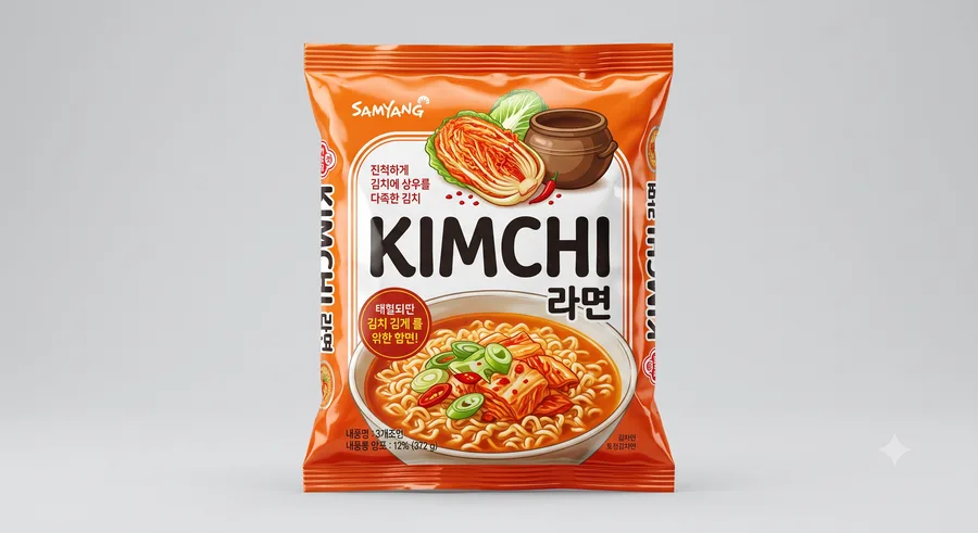 Kimchi — tangy fermented kimchi broth ramyeon packet